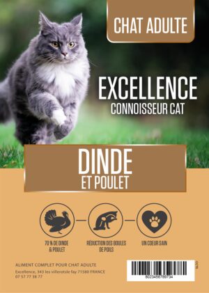 Croquettes Chat adulte dinde et poulet