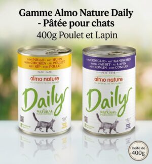 Boite Almo Nature 400g (Poulet, Lapin)
