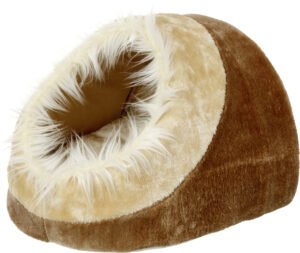 Niche pour chat beige et brun