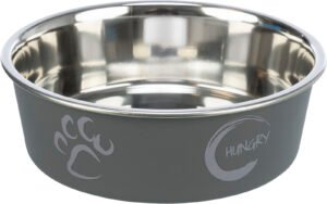 Gamelle en acier trixie gris 0.45l / 14cm